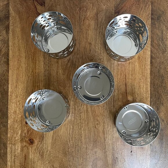 5x Circle Motif Candle Holders - Picture 3 of 5